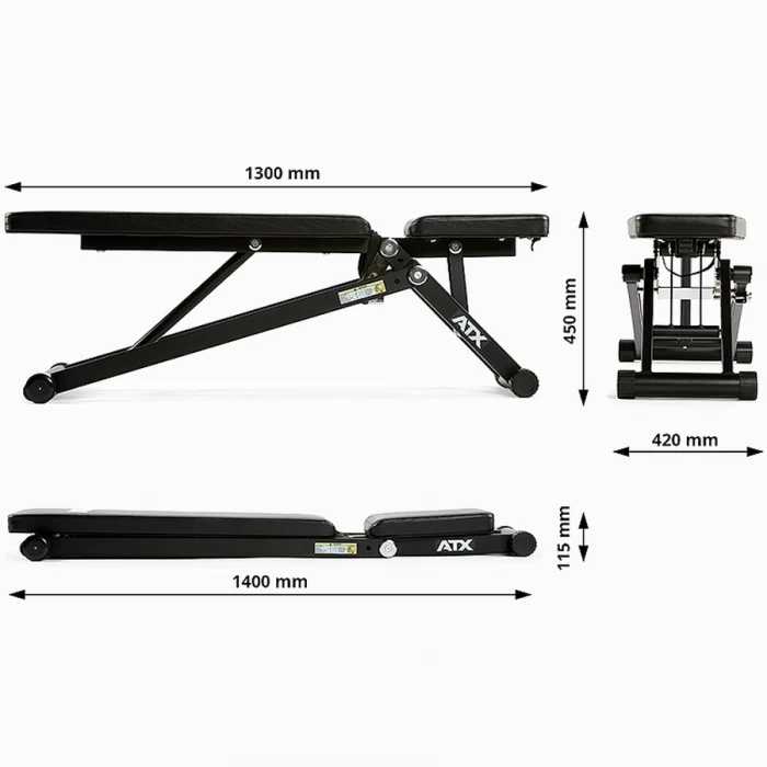 Treniruočių suoliukas ATX Fitness ATX-FMB-800-B Folding PRO