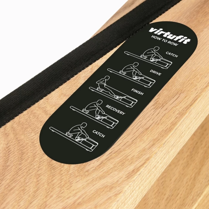 Irklavimo treniruoklis VirtuFit Elite Rower Oak LCD Irklavimo treniruoklis VirtuFit Elite Rower Oak LCD